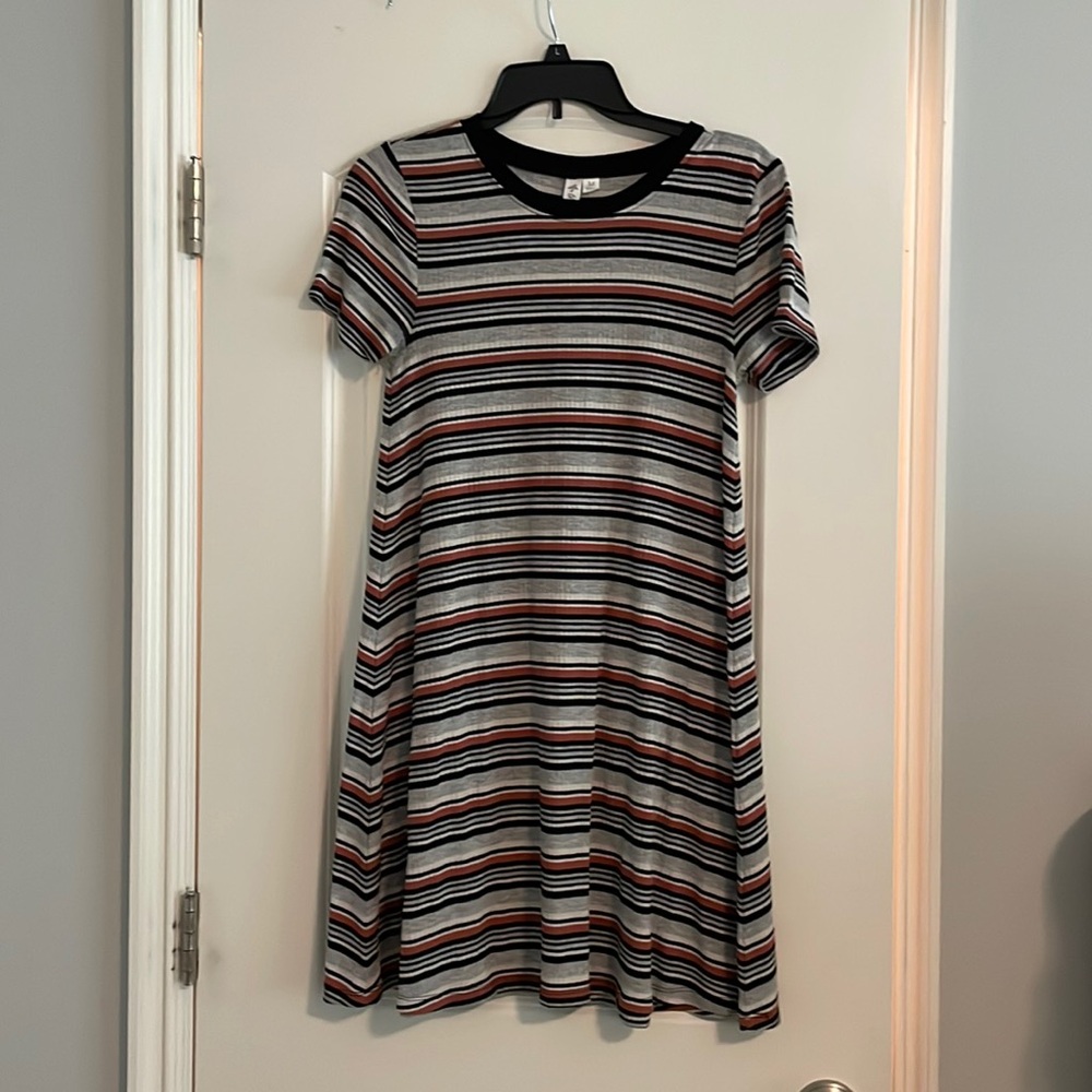 striped color dress